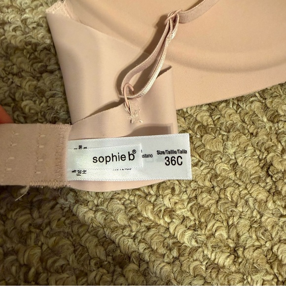 NEW WITH TAGS Nude 36C Sophie B Push-Up Bra Invisible Edge - Picture 7 of 8